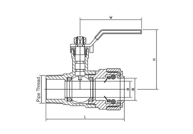 Extended Stem Male Thread Quick Connect Brass Ball Valve